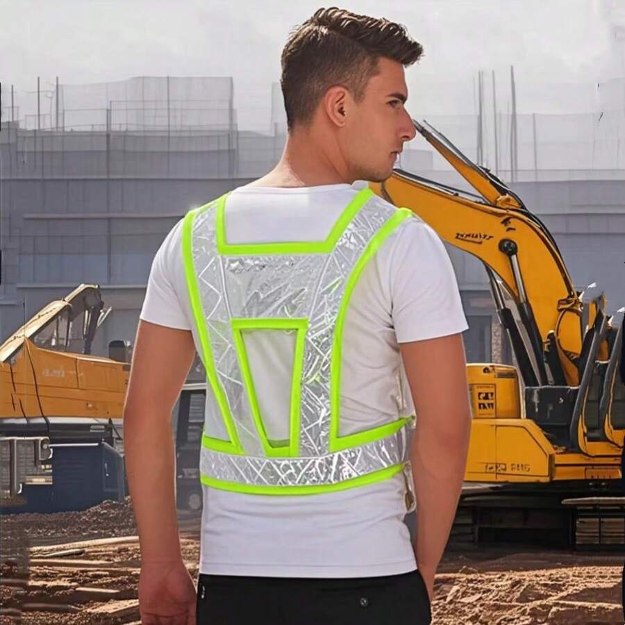 2 sztuki kamizelki odblaskowej w kształcie litery V, odpowiednie do pracy nocnej, biegania, jazdy na rowerze, akcesoriów rowerowych