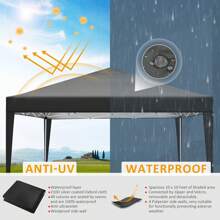 CAROMA Carpas cenadores plegable impermeable de 3 x 3 pulgadas con 4 paneles laterales, para exteriores, plegable, con protección UV estable, más de 50 unidades, para jardín, fiestas, bodas y mercados