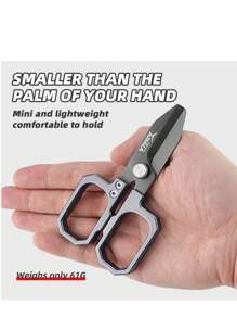Tijeras de pesca de aluminio de alto rendimiento para cortes precisos, tijeras de aluminio portátiles para pesca, campamento y aventuras al aire libre, tijeras de pesca de aluminio compactas - perfectas para pescadores, actualiza tu equipo de pesca con nuestras tijeras de aluminio - ¡20% de descuento hoy!