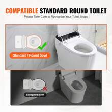 Raised Toilet Seat, 3.5"-5" Height Raised, 300/350 Lbs Weight Capacity, 19.1" - 25.2" Adjustable Width, For Standard Round Toilet, Aluminum Handrail, With EVA Armrest Padding, For Elderly, Handicap, Patient, Pregnant, Medical Bathroom Decor Summer