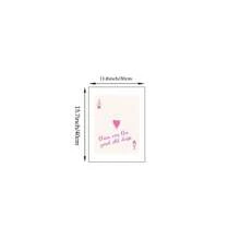 1/3 件粉色蝴蝶结墙壁艺术画复古美好旧时光王牌扑克牌帆布印刷画时髦的吻唇海报少女装饰适用于卧室、客厅或宿舍无框 - 彩色 - 查看 8