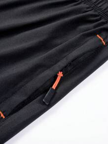 3 Stücke/Set Herren Lässig Schnell Trocknend Atmungsaktiv Zip Tasche Weite Shorts, Mode Vielseitig Einsetzbar Sporthosen für Frühling/Sommer