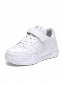 男女通用儿童白色运动鞋 儿童帆布鞋 学生休闲运动鞋 户外活动白色运动鞋 防滑跑鞋 适合所有季节