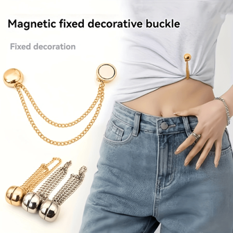 1/2/3/4pcs Fashion Magnetic Clips - Multi-Function No Piercing Shawl & Scarf Holder,Mix Color,Non-Damaging To Clothes