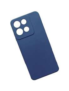 MJ Capas - Velvety Silicone Cell Phone Case For Moto G15 - 藏蓝色 - 查看 2