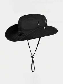 1 pièce Chapeau de seau femme chapeau de cow-boy unisexe chapeaux de soleil réglable profil bas non structuré couleur unie pour hommes femmes pour voyages extérieurs cadeaux