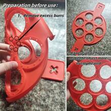 1 件不粘煎饼模具圈硅胶煎蛋模具可重复使用煎饼机煎蛋圈厨房烹饪烘焙工具。注意：仔细阅读说明和使用方法