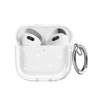 1pc Transparent Glitter TPU Shockproof Earphone Case Compatible With Apple 1/2/3, Pro/Pro 2nd, Minimalist Soft Protective Case For New Gen 4