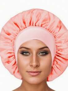 女士睡帽，真丝材质，宽边设计，配有弹性柔软帽檐，适合睡眠时佩戴，呵护秀发。 - 彩色 - 查看 13