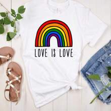 Women's Day Love Is Love T-Shirt - 白色 - 查看 1