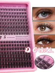 Natural Soft Curl DIY 192pcs Single Strand Eyelash Extensions 10/12/14mm Mixed 0.07mm C Ultra Lightweight 10 Rows 192pcs/Tray C Curl Fairy/Fish Tail False Eyelashes Suitable For Thin, Waterproof Mink Fiber Single Clusters 3D Effect False Eyelashes Suitable For Natural, Dramatic, Everyday Makeup, Animation Live Shows Eyelashes, Full Makeup And Daily Wear, Portable For Daily Use Or Going Out