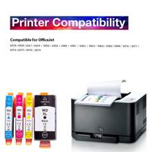 Compatible 902XL Ink Cartridges Replacement For 902XL Ink Cartridges Combo Pack 902 902XL Officejet Pro 6978 Ink Cartridges Use With Officejet Pro 6968 6970 6978 OfficeJet 6962 6958 4 Packs - Multicolor - View 3