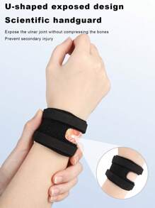 1pc Sports Wrist Wrap, Compression Stability Brace, Volleyball/Basketball Adjustable Comfortable Wrist Support Strap, Provides Extra Wrist Support - Multicolor - View 2