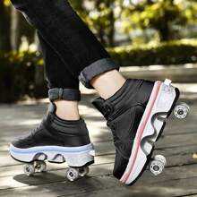 preyrocbirds Scarpe con rotelle, Pattini a rotelle per Bambini, Pattini LED Luce per Ragazzi e Ragazze, Scarpe con Automatiche Rotelle Retrattile, Outdoor Multisport Scarpe da Skateboard
