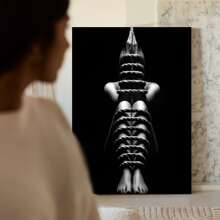 1pc Framed Canvas Wall Art, Nude Woman Bondage Art Print Canvas Poster, Ideal Gift For Bedroom Living Room Hallway Dorm Wall Decor - Multicolor - View 7