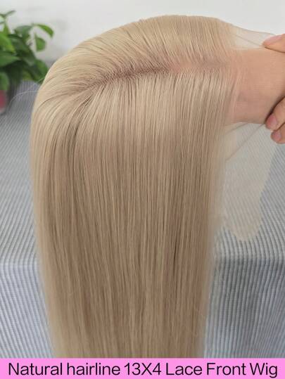Blonde Wig, Synthetic Lace Front Wigs Pre-Plucked 13x4 HD Glueless Straight 26inch Ready To Wear Pre-Toned 613 Blonde Wigs Beginner Friendly Suitable For Daily Party Wear