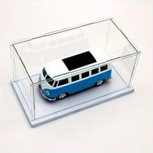 1pc Transparent And White Acrylic Collectibles Display Cabinet - Dustproof Storage Box, Suitable For Statues, Models, Dolls - Art Storage Display Stand