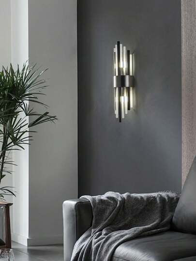 Piece/2 Pieces Moderne Crystal Wand Sconce Goud Tassels, Compatible G9/E14 Bulbs. Features High Clarity Stainless Steel Body. Ideal Living Rooms, Bedrooms, Bedside Interiors, Ambient Lighting. view 6