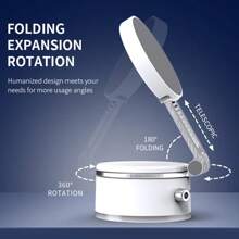 2025 新款 360° 旋转磁吸手机支架可折叠伸缩，免提磁性手机支架适用于所有光滑表面 - 多功能公务商务休闲桌面手机支架 PS：仅适用于在表面光滑的地方安装和使用，兼容 、Android 手机，生日礼物，家人，朋友汽车配件，车载手机支架 - 彩色 - 查看 5