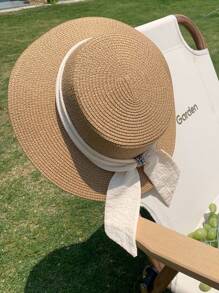 1 st. strandvakantie strohoed voor dames, brede zonnehoed met rand, opgerolde zonnehoed, zonnehoed