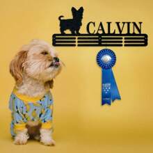 Pet Award Medal Hanger Monogram - 12 Rungs For Medals & Ribbons, Metal Sign, Art, Wall Decor Gifts Birthday Graduation