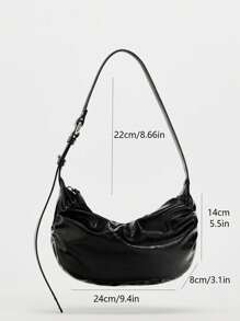 Moto & Biker Pleated Hobos Bags For Women Luxury Designer Handbag And Purse 2025 New In PU Soft Vintage Simple Underarm Shoulder