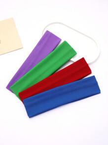 4PCS Unisex Verstelbare Elastische Sport Hoofdbanden, Zachte Absorberende Zweet Hoofdband Voor Yoga Hardlopen Fitness Workout, Casual Straatkleding, Alle Seizoenen