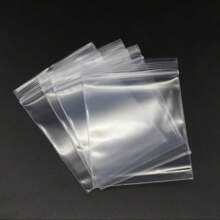 100 pezzi/confezione, borse in plastica trasparente di polietilene spesse con chiusura a zip richiudibile, dimensioni: 4*6cm/5*7cm/6*8cm/7*10cm, per il confezionamento di gioielli e per uso fai-da-te