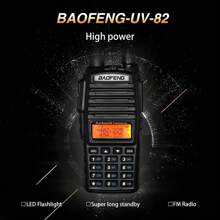 Baofeng Baofo UV-82 Walkie Talkie, True 5W/8W Amateur Radio, Dual PTT Remote 2-Way FM Portable Ham Radio