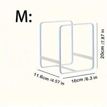 1 件简约铁丝垂直碗碟干燥架，厨房盘子收纳架 - 彩色 - 查看 10