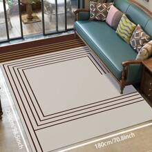 1 pieza de Alfombra de área de textura premium, tapete de piso - Impermeable, antideslizante, fácil de limpiar, lavable a máquina, suave y cómodo, adecuado para felpudo, cocina, sala de estar, dormitorio, pasillo, baño, lavandería - Alfombra fácil de limpiar, decoración del hogar [Tela de terciopelo suave de 800g/m², 5 mm de grosor] - Multicolor - Ver 46