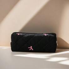 1 件蝴蝶结铅笔盒、可爱铅笔盒、笔筒、零钱包、橡皮擦铅笔刀收纳袋、简约化妆品收纳盒、办公文具荧光笔盒、学校用品返校、返校、学校用品、铅笔袋、书包 - 彩色 - 查看 2