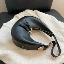 Fashion Design Tote Bags For Women Luxury Half Moon Hobo Bag Lady Brand Shoulder Bags PU Leather Armpit Clutch Handbag And Purse