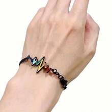 1 Piece EKG Rainbow Bracelet, Full Of Heartbeats, Delicate And Cool For Daily Wear! - Bracelet - View 4