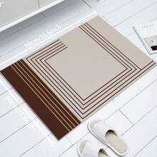 1 pieza de Alfombra de área de textura premium, tapete de piso - Impermeable, antideslizante, fácil de limpiar, lavable a máquina, suave y cómodo, adecuado para felpudo, cocina, sala de estar, dormitorio, pasillo, baño, lavandería - Alfombra fácil de limpiar, decoración del hogar [Tela de terciopelo suave de 800g/m², 5 mm de grosor] - Multicolor - Ver 20