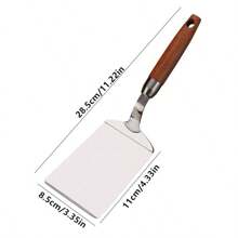 1/2 Peças Espátula Multiuso de Aço Inoxidável com Cabo de Madeira de Pêra, Adequada para Bife, Ovos, Cozimento de Pizza em Frigideira, Utensílios de Cozinha, À Prova d"água, para Uso Doméstico e Restaurante