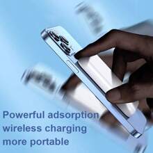 XBJ White The Mini Portable Mobile Phone Power Bank Charger Has A Capacity Of 5000 MAh And Features Wireless Magnetic Fast Charging With A Super-Fast Charging Power Of 15W. It Is Suitable For Wireless Charging Of Various Phone Models And Other Series Of Mobile Phones, And Is Compatible With Most Electronic Products On The Market. It Is The Best Emergency Power Source For Business Trips, Travels, Camping And Other Outdoor Activities.White - Sạc không dây từ tính siêu nhanh 15W - Xem 2