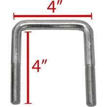 Juego de 8 soportes giratorios galvanizados de 8 pulgadas Extreme Max 3006.7018 con herrajes para largueros de 2" x 3" de remolque