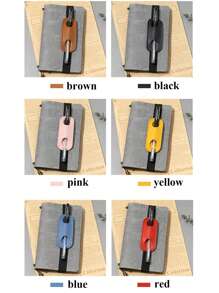 1 件松紧带笔袋、弹性橡胶单圆珠笔套、便捷皮革笔套、优雅笔筒、文具、办公用品、贴心礼物、防止笔丢失、返校、学校用品、铅笔盒、铅笔袋、书包 - 彩色 - 查看 6