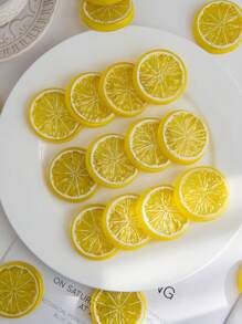 5/10/20 PIEZAS de Rodajas de Limón Artificiales de Plástico para Decoración de Primavera, Día de la Madre, Día de San Valentín, Jarrones para el Hogar, Comedor, Dormitorio, Fiestas, Cumpleaños, Jardín, Graduación, Plantas Falsas