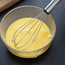 1pc Stainless Steel Whisk, Kitchen Mixer, For Beating Eggs, Cooking & Baking Hand Blender - Silver - View 4