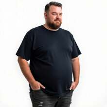 Kit 03 Men's Plus Size Basic Plain T-Shirt 100% Cotton Short Sleeve - Maroon - View 2