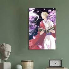Framed Anime Canvas Poster - Traditional Japanese Attire & Cherry Blossoms,  Wall Art For Bedroom, Cafe, Office, Living Room Decor, Kawaii Room Decor Birthday Party Decor, Mother's Day New Year Easter Gift,  Home Living Room Office Wall Decor, Perfect Gift And Wall Decoration
