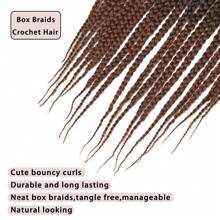 10/14/18/24/30inch Crochet Box Braids Hair Pre Looped Goddess Box Braids Crochet Braiding Hair 1/5/7 Packs Crochet Box Braids 3x Box Braids Crochet Hair, T30