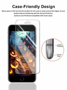 3 piezas Protector de pantalla de vidrio templado compatible con Apple, anti-arañazos, anti-huellas dactilares, resistente al agua, a prueba de polvo, de alta definición compatible con iPhone 7/8/X/XS/XR/11/12/13/14/15/16/16 Plus/16 Pro/16 Pro Max/16e17/17 Air/17 Pro/17 Pro Max/17/17 Air/17 Pro/17 Pro Max - transparente - Ver 4