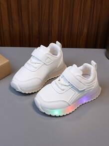 婴幼儿运动鞋，男童/女童 LED 发光跑鞋 - 白色 - 查看 4
