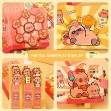 1PC Capybara Quiet Book Free Cut Children's Diy Three-Dimensional Machine Book Cute Capybara Sticker Book - Multicolor - View 3