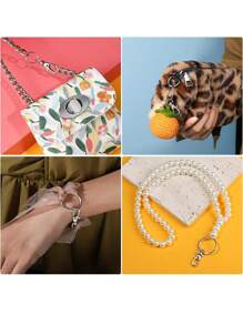 10/20/40pcs Zinc Alloy Lobster Clasp, Spring Keychain, Rotating Buckle, Hanging Rope, Snap Buckle, Keyring, Handicraft, Hardware, Luggage Accessories - Multicolor - View 7