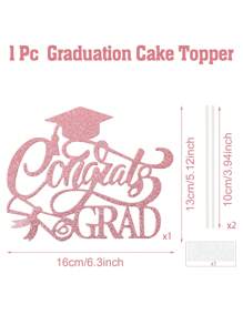 1 stuk taarttopper met afstudeerthema, decoratiebenodigdheden voor afstudeerfeesten 2025, cupcakedecoratie voor afstudeerfeesten, taartversieringen voor de afstudeerceremonie, decoratie voor taarttoppers voor afstudeerfeesten, bedankjes voor afstudeerfeesten