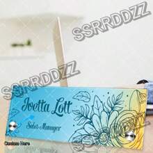 Customized Office Desk Name Plate | Clear Acrylic Desk Sign With Stand | Elegant Personalized Gift With Name And Title Gifts Birthday Graduation - Multicolor - View 9